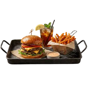 Classic Burger & Cajun Fries Combo