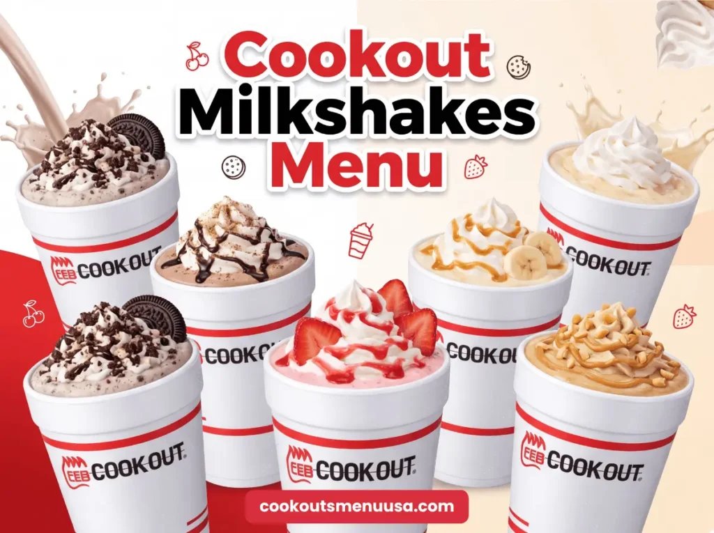 Cookout Milkshakes Menu 1 Cookout Milkshakes