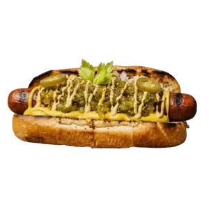 Mustard Relish Hot Dog 